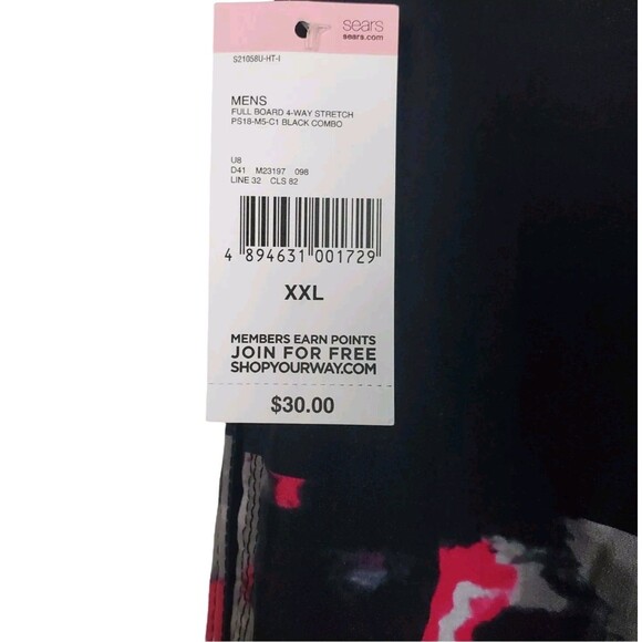 Amplify Board Shorts Mens XXL Black Gray Pink Lightweight Stretch Casual New - Picture 3 of 8